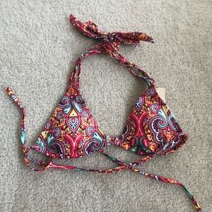 NWT coral paisley bikini top, Forever 21